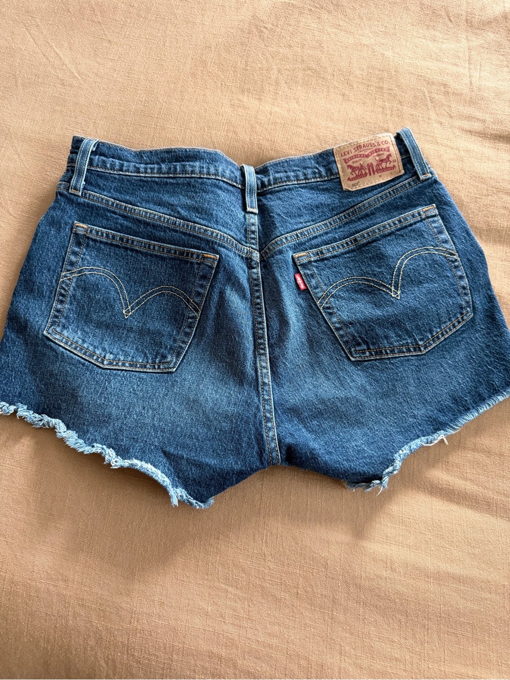 Levi's 501 Women's Dark Blue Denim Cutoff Shorts